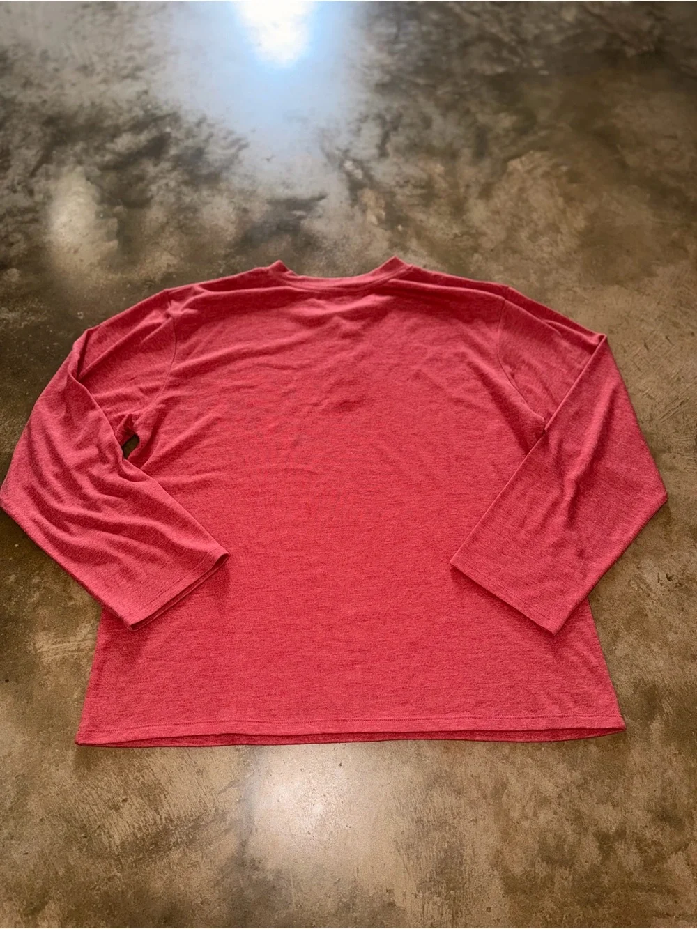 Summersalt Men’s XL Henley Long Sleeve Shirt Soft Heathered Red Casual Lounge